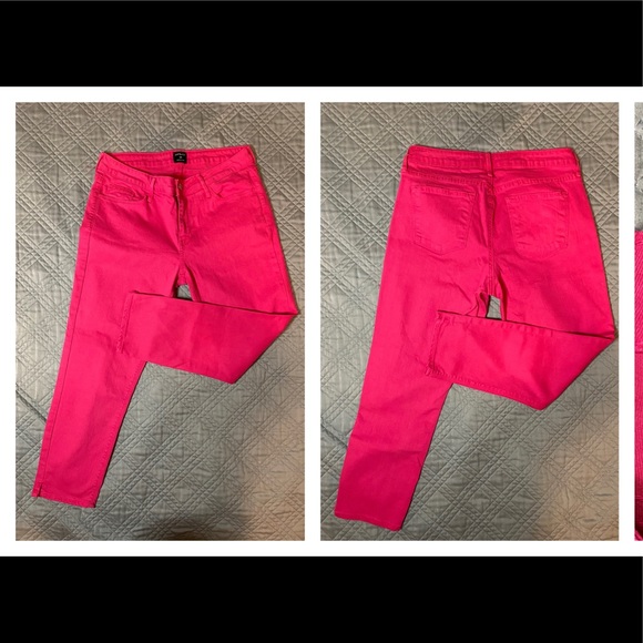 Just Black Denim Hot Pink Capris/Cropped Jeans - Picture 2 of 6
